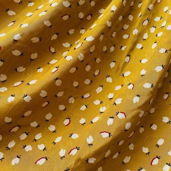 Vintage - Yellow Golden Leaf Pattern Skirt - Picture 7 of 7